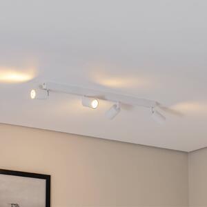 TK Lighting Stropní bodové světlo Top, bílé, 83 cm, 4-bodové, kov, GU10, stmívatelný, Bílá / opál, Obývací pokoj / jídelna, kov, Moderní