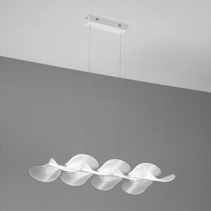 Fabas 3626-49-102 Sylvie, závěsné svítidlo z bílého metakrylátu, LED 40W 3000K, délka 78cm