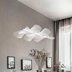 Fabas 3626-46-102 Sylvie, závěsné svítidlo z bílého metakrylátu, LED 30W 3000K, délka 58cm