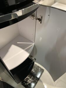 Kingsbath Vanessa Black 170 vysoká závěsná skříňka do koupelny