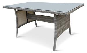 Texim HAITI PREMIUM - ratanový stůl se skleněnou deskou