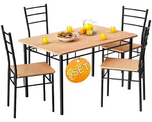 FurniGO Jídelní set Leo - buk