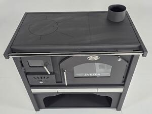 ZVEZDA Classic GFS Ceramic, Sporák na dřevo s troubou a varnou plochou, 5,9 kW, Ø 130 mm