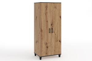 Dvoudveřová šatní skříň 80 cm NAIRI - dub artisan