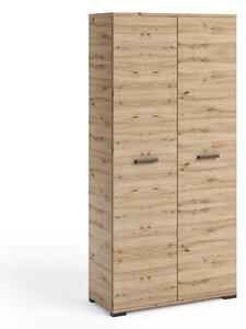 Šatní dvoudveřová skříň 90 cm KLENRI - dub artisan