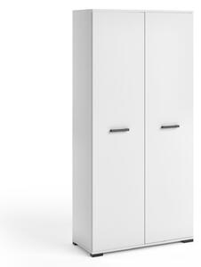 Šatní dvoudveřová skříň 90 cm KLENRI - bílá
