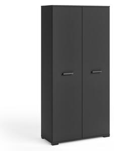 Šatní dvoudveřová skříň 90 cm KLENRI - černá