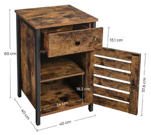 Komoda, noční stolek, skříňka v industriálním designu LET