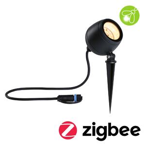 Paulmann 94768 Plug&Shine Kikolo, zahradní reflektor s trnem 6,2W LED Tunable White , antracit, IP65, ZigBee