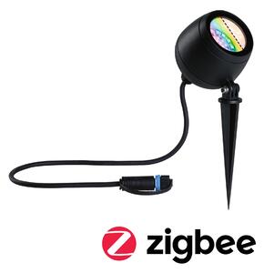 Paulmann 94769 Plug&Shine Kikolo, zahradní reflektor s trnem 6,2W LED RGBW, antracit, IP65, ZigBee