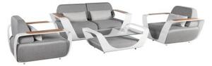 Zahradní 4 místná sedací souprava ONDA WHITE GREY Sedací soupravy