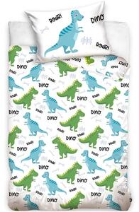 Ložní povlečení do dětské postýlky s dinosaury - 100% bavlna - 100×135 cm + 40×60 cm