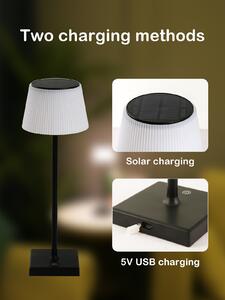 Venkovní solární LED stolní lampička Immax BONITO, černá, 4W, 200lm, CCT, stmívatelná
