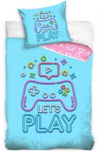 Bavlněné ložní povlečení Let's Play - 100% bavlna - 70x90 cm + 140x200 cm
