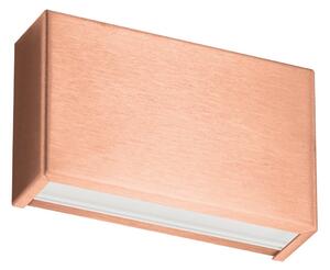 Linea Light 9532 Box_W, měděné nástěnné svítidlo se svícením nahoru/dolů, 10W LED 3000K, délka 13,9cm