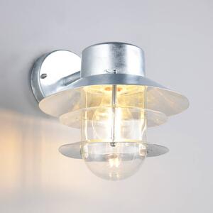 Trio Lighting Venkovní nástěnné svítidlo Ruvuuma, zinková barva, Ø 22 cm, směrováno dolů, stmívatelný, Hliník / šedá / zinek, kov