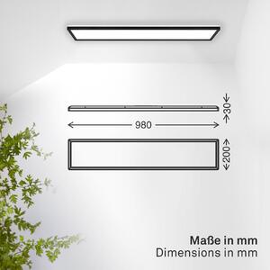 B.K. Licht LED panel Shallow on/off, 98 x 20 cm, černý, 840 podsvícení, Černá, Pracovna / kancelář, Plast