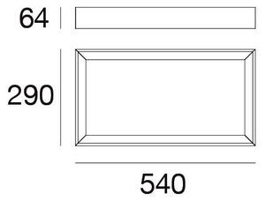 Linea Light CA007DWHMDI Tara dimmable, bílé stropní svítidlo, 44W LED 2700K stmívatelné phase-cut, 54x29cm