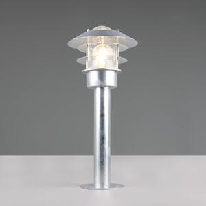 Trio Lighting Stojanová lampa Ruvuuma, zinková barva, výška 50 cm, kov, IP44, stmívatelný, Hliník / šedá / zinek, kov