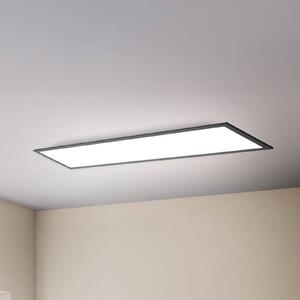 B.K. Licht LED panel Odin s dálkovým ovládáním 100 x 25 cm, černý, stmívatelný, Černá, Pracovna / kancelář, kov, Moderní