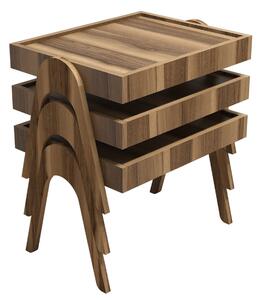 Odkládací stolek Roma Walnut, 3 ks
