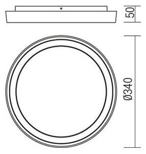 Redo 9184 - LED Venkovní stropní svítidlo BEZEL LED/30W/230V IP54 antracit
