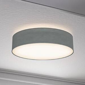 B.K. Licht Stropní světlo Litora, šedé, Ø 38 cm, textil, E27, stmívatelný, Hliník / šedá / zinek, Obývací pokoj / jídelna, Textil / tkanina / hedvábí