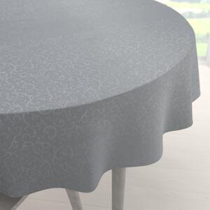 Biante Teflonový kulatý ubrus TF-086 Ornamenty na šedém Ø 40 cm