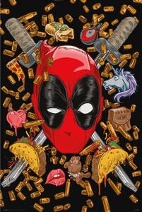 Plakát, Obraz - Deadpool - Bullets and Chimichangas, (61 x 91.5 cm)