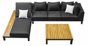 Zahradní 4 místná rohová sedací souprava POLO 2.0 BLACK Exteriér | Zahradní sedací sestavy