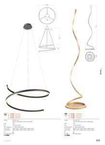 Redo 01-4283 - LED Stmívatelná stojací lampa SCROLL LED/30W/230V černá