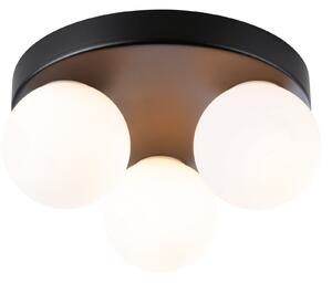 Paulmann 71069 Gove, koupelnové stropní svítidlo 3xG9 max. 20W, černá, průměr 22cm, IP44