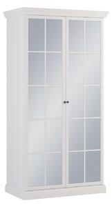 Zrcadlová šatní skříň 103 cm LUCARA - bílá