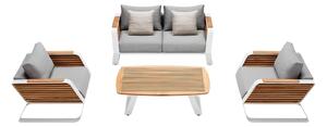 Zahradní 4 místná sedací souprava WING WHITE GREY Sedací soupravy