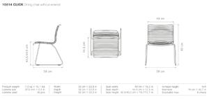 Tmavě šedá plastová zahradní židle HOUE Click