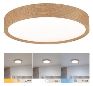 Paulmann 71085 Tega, koupelnové stropní svítidlo LED 22,5W White Switch, vzhled dřeva, průměr 33,4cm, IP44