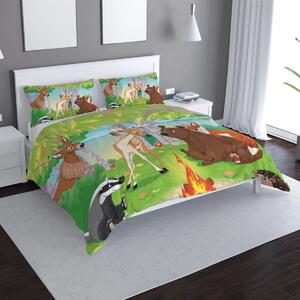 Sablio Povlečení Lesní zvířátka 2 - 140x200 / 90x70
