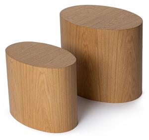 Odkládací stolek Elipse Set Oak, 2 ks