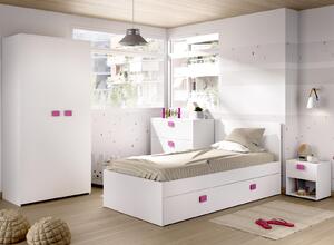 Aldo Dětská postel s přistýlkou Chic, white-pink