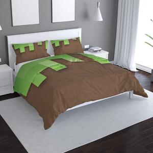 Sablio Povlečení Green Blocks - 140x200 / 90x70
