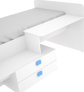 Kompaktní dětská postel Chic, white-blue