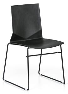 Plastová jídelní židle CLANCY, černá