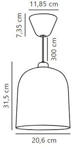 Nordlux 2020673011 Angle E27, závěsné svítidlo s možností změny směru svícení, 1x E27 max.60W, šedá, průměr 20,6cm