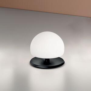 Fabas 3570-30-101 Morgana, dotyková stolní lampa černý kov/mléčné sklo, 1xG9 33W, průměr 15cm