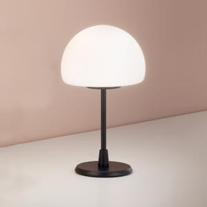 Fabas 3569-30-101 Gaia, dotyková stolní lampa černý kov/mléčné sklo 1xG9 33W, výška 26cm