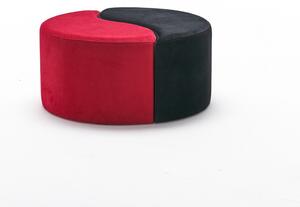 Taburet Alis Puf Red and Black