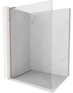 Mexen Kioto L, sprchová zástěna Walk-In 65 x 200 cm, 8mm čiré sklo, měděný matný profil, 800-065-103-65-00