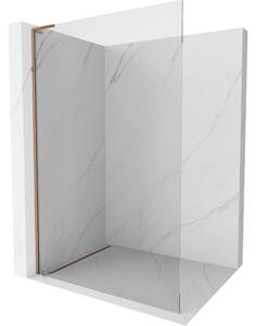 Mexen Kioto L, sprchová zástěna Walk-In 50 x 200 cm, 8mm čiré sklo, růžové zlato profil, 800-050-103-60-00