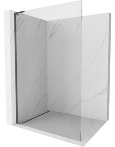 Mexen Kioto L, sprchová zástěna Walk-In 50 x 200 cm, 8mm čiré sklo, grafitový profil, 800-050-103-66-00