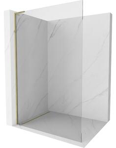 Mexen Kioto L, sprchová zástěna Walk-In 65 x 200 cm, 8mm čiré sklo, zlatý lesklý profil, 800-065-103-50-00